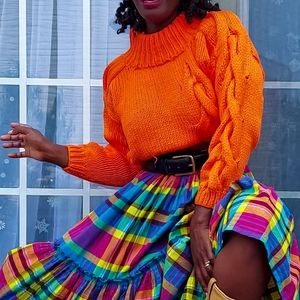 Orange 🍊 Chunky Knit Sweater